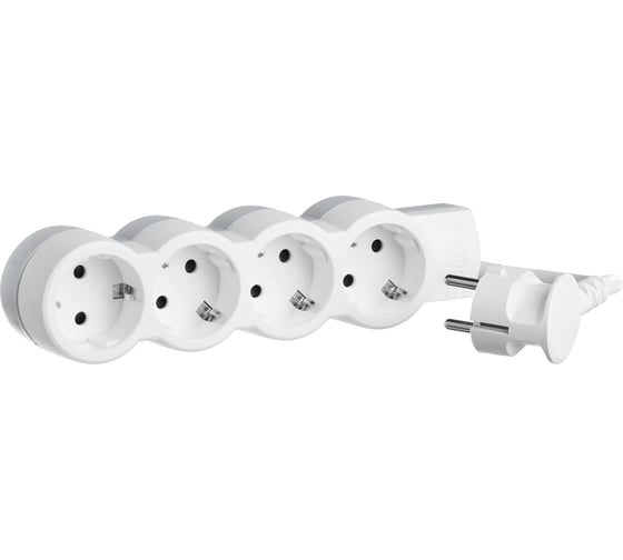 Многорозеточный блок Legrand''Стандарт'' 4 x 2К+З с кабелем длиной 1,5 м 695006