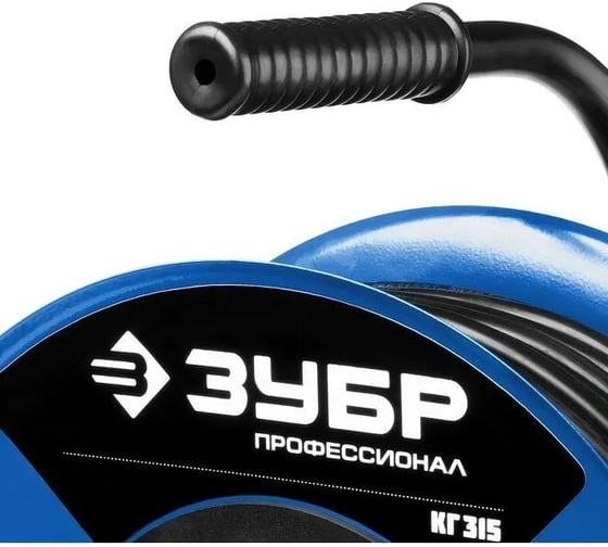 Силовой удлинитель на стальной катушке ЗУБР Кг 315, кг 3x1.5, 30м, 3700вт, ip44 55080-30 55080-30_z01