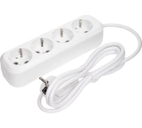 Удлинитель Smartbuy 4 гнезда 2 метра 16А/3,5кВт с заземлением ПВС 3х1,0 SBE-16-4-02-Z