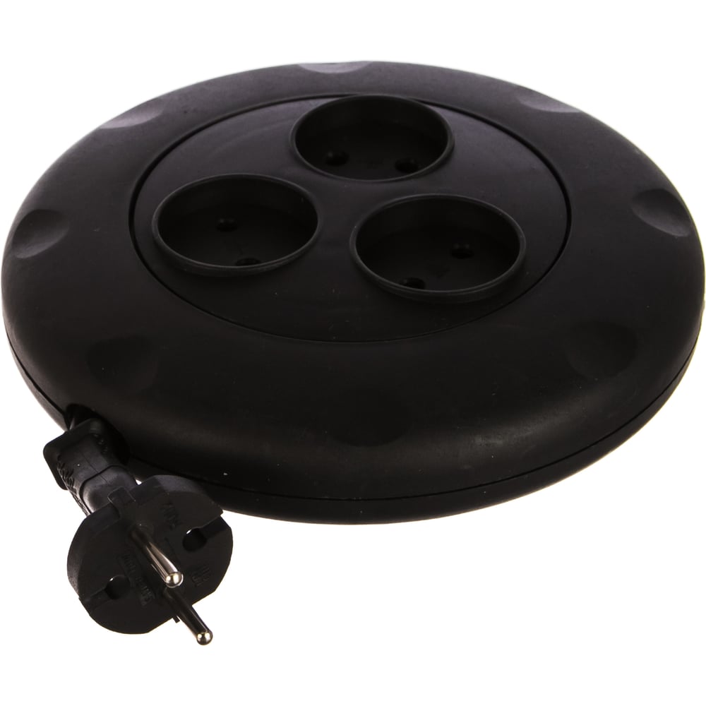 Удлинитель Smartbuy 3 гнезда 3 метра 10А/2,2кВт, б/з, круглый, черный ...