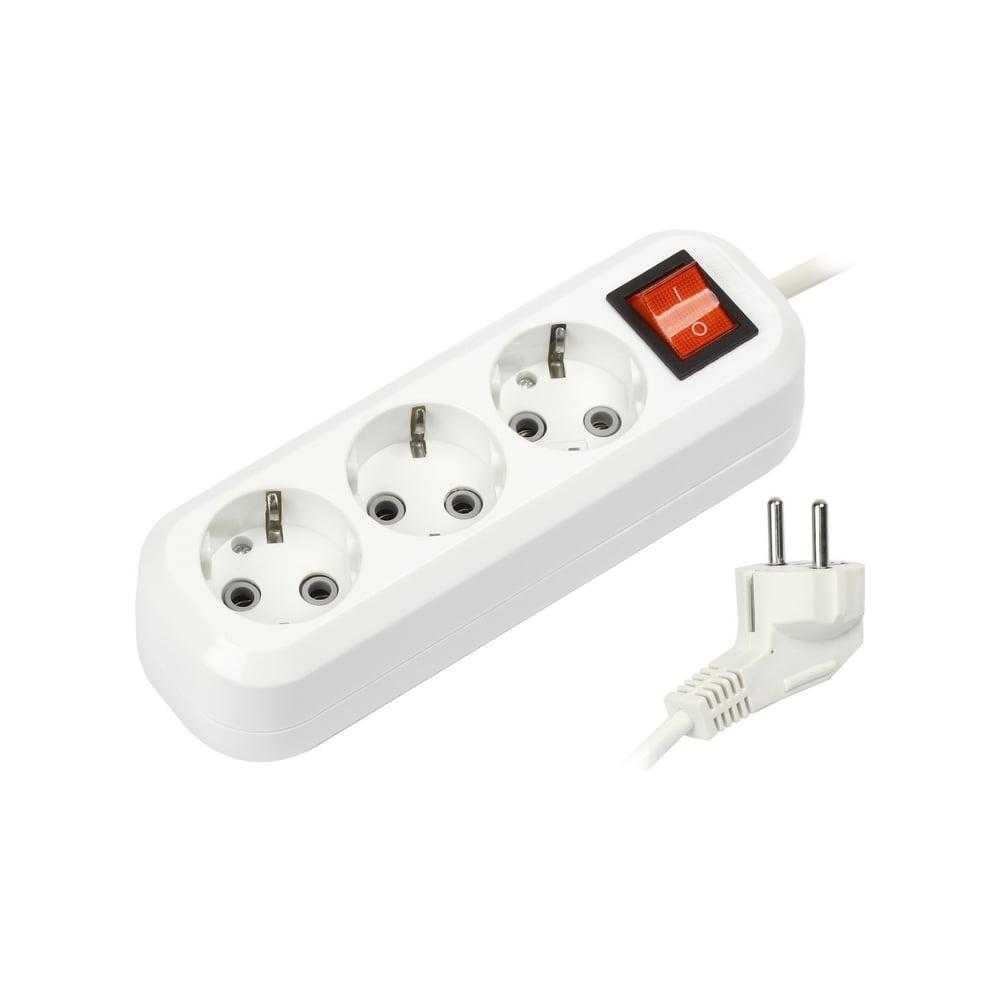 Удлинитель Smartbuy 3 гнезда 10 метров 16А/3,5кВт с выкл.и заземлением ...