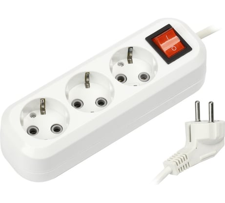 Удлинитель Smartbuy 3 гнезда 15 метров 16А/3,5кВт с выкл. и заземлен. ПВС 3х1,0 SBE-16-3-15-ZS