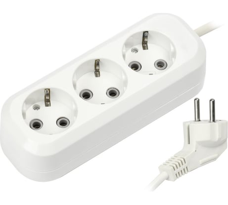 Удлинитель Smartbuy 3 гнезда 10 метров 16А/3,5кВт с заземлением ПВС 3х1,0 SBE-16-3-10-Z