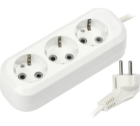 Удлинитель Smartbuy 3 гнезда 7 метров 16А/3,5кВт с заземлением ПВС 3х1,0 SBE-16-3-07-Z