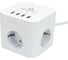 Сетевой фильтр Cablexpert cube, 3р, 10а, 4хusb, 1.5м, ур.защиты 4+, белый, коробка, CUBE-3-U4-W-1.5 2
