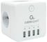 Сетевой фильтр Cablexpert cube, 4р, 16а, 4хusb, ур.защиты 2+, белый, коробка, CUBE-4-U4-W 1