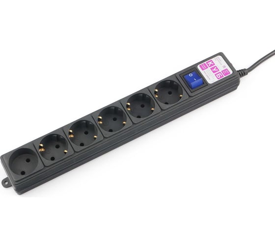 Фильтр-удлинитель Power Cube куб 3,0 м, 6 розеток, черный, 16а/3,5квт, SPG6-B3M