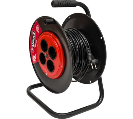 Удлинитель на катушке MIRAX пвс 2x0.75 20м 1300вт 55052-20
