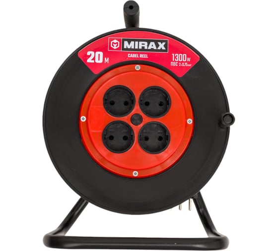 Удлинитель на катушке MIRAX пвс 2x0.75 20м 1300вт 55052-20