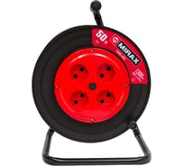Удлинитель на катушке MIRAX пвс 2x0.75 50м 1300вт 55052-50