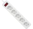 Сетевой фильтр Promega jet 5/5м с зазем,10А,2200 Вт,автомат предохр,белый 747496 2