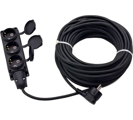 Силовой удлинитель GLANZEN 3 гнезда, КГ 3x1,5, IP44, арт. EC-20-012 00-00006576