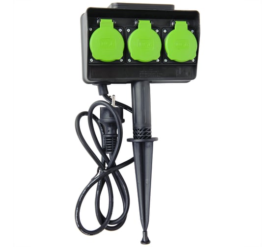Садовый удлинитель на пике Electraline IP44 -40С 5 метра 01653 1