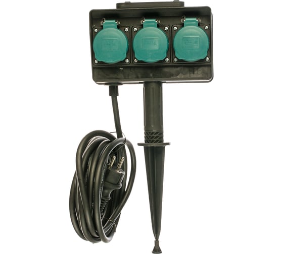 Садовый удлинитель на пике Electraline IP44 -40С 5 метра 01653