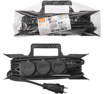 Силовой удлинитель-шнур TDM ELECTRIC на рамке, каучук, кг, ip44, 3 гнезда, с заземлением, 4000 вт, 10 м, народный SQ1307-0246