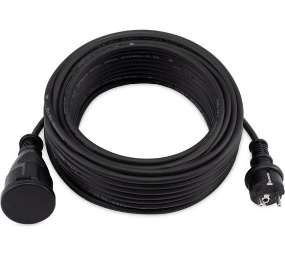 Силовой удлинитель STARWIND ST-PS1.20/FRB-16 3x1.0 кв.мм, 1 розетка, 20м, КГ, 16A, без катушки, черный 1892871
