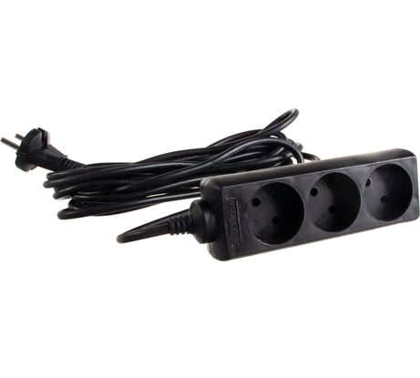 Сетевой удлинитель Artstyle черный, 3 гнезда, длина провода 5м CL-C35B