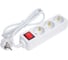 Сетевой удлинитель PERFEO с кнопкой POWERMATE 1,8м 3 розетки белый 30 012 508 1