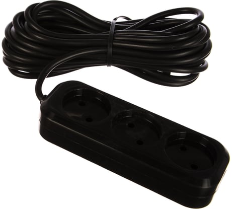 Сетевой удлинитель PERFEO без заземления RU POWER 7 м 3 розетки чёрный 30 013 092
