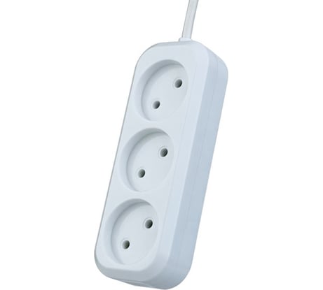 Сетевой удлинитель PERFEO без заземления RU POWER 7 м 3 розетки белый 30 013 088