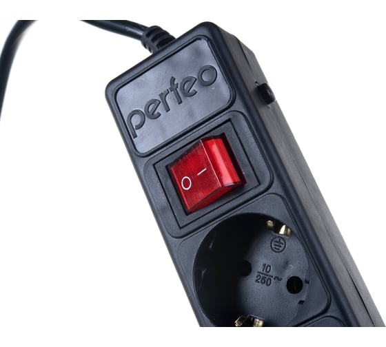 Сетевой фильтр PERFEO POWER+ 1,8м 3 розетки черный 30 012 495