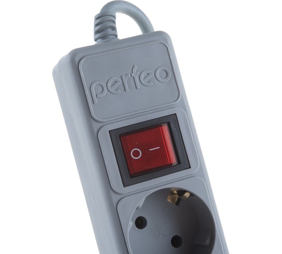 Сетевой фильтр PERFEO POWER+ 1,8м 5 розеток серый 30 012 490