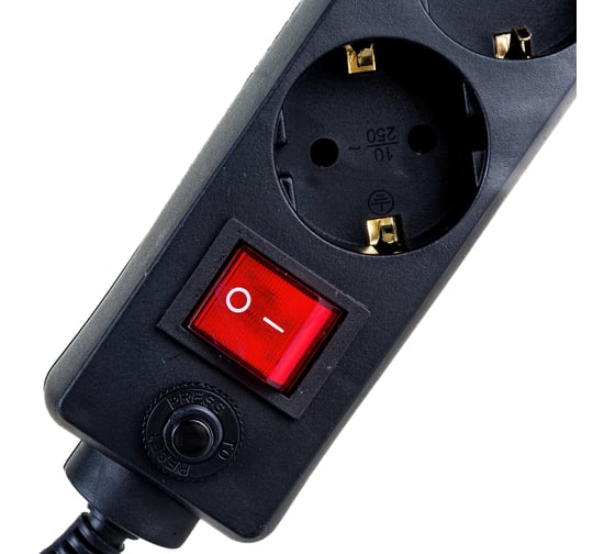 Сетевой фильтр PERFEO POWER+ 3,0м 6 розеток черный 30 012 503