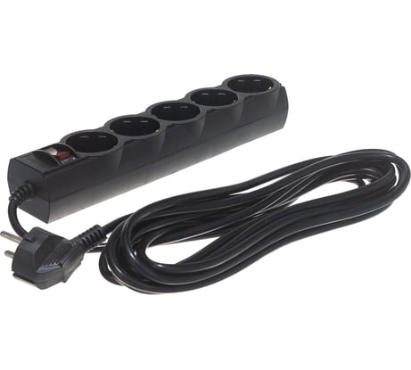 Сетевой фильтр PERFEO POWERX 5,0м 5 розеток черный 30 013 682