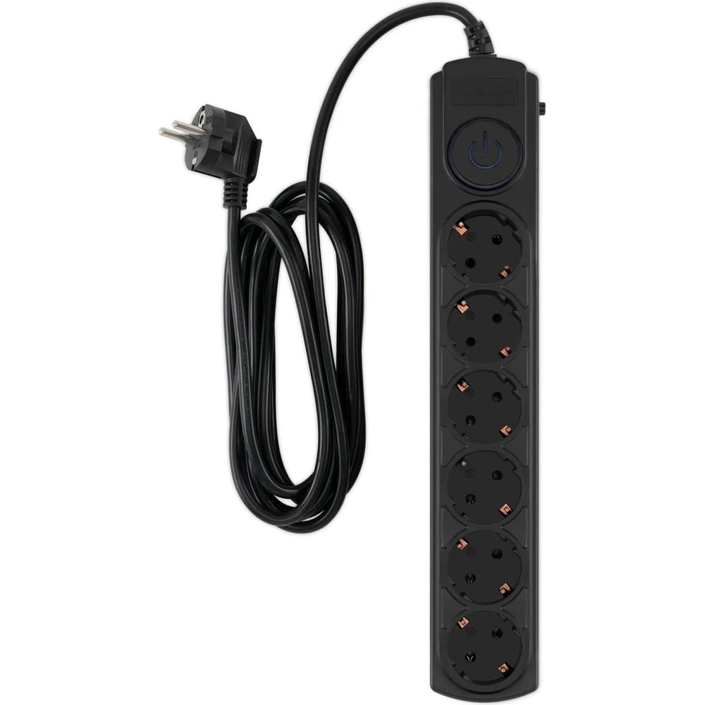 Сетевой фильтр IPPON BK-6-EU-3-10-B 3м, 6 розеток, черный, коробка ...