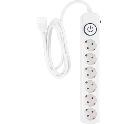 Сетевой фильтр IPPON BK-6-UPS-1.8-10-W 1.8м, 6 розеток, белый, коробка 1804663