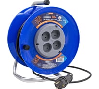 Силовой удлинитель на катушке Very 4 розетки, ПВС 2x2,5мм², 16А, 3,7кВт, без заземления, 30м, (шт.) 89-0-160