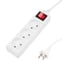 Удлинитель ФАZАFS075-03-300 2,5 кВт ПВС 2х0.75 с выкл. 10А IP20 (3 роз, 3 м, выкл) 5007406 2