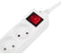 Удлинитель ФАZАFS075-03-150 2,5 кВт ПВС 2х0.75 с выкл. 10А IP20 (3 роз, 1,5 м, выкл) 5017092 5