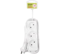 Удлинитель ФАZА 3х1.5м 10А IP20 FE075-03-150 2.2кВт ПВС 2х0.75 5000131