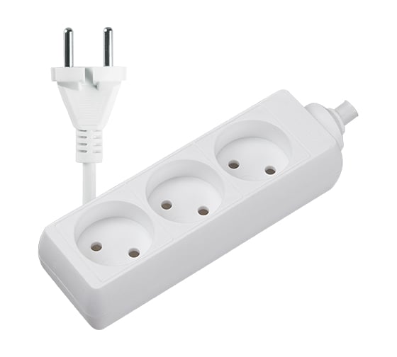 Удлинитель ФАZА 3х1.5м 10А IP20 FE075-03-150 2.2кВт ПВС 2х0.75 защ. шторки 5000131