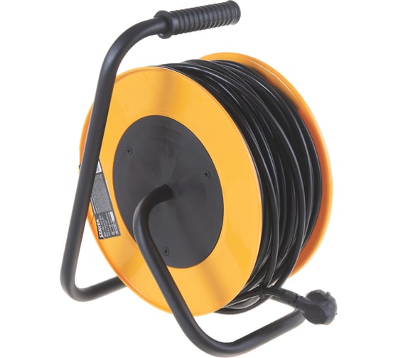 Удлинитель на катушке Stayer MS 315, 50 м, 3500 Вт, заземление, 4 гнезда, ПВС 3x1,5 кв мм, 55078-50