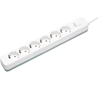Сетевой фильтр PERFEO POWER STREAM 2500W 1.5 м, 6 розеток, белый 30016446 30016443
