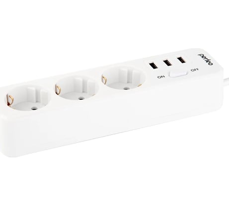Сетевой фильтр PERFEO POWER STREAM 2500W двойная защита, 4 м 30016407