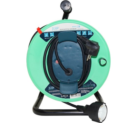 Удлинитель на катушке Jilion UK-1g-20m-Z с 1 евророзеткой (с/з) 20м 9535031