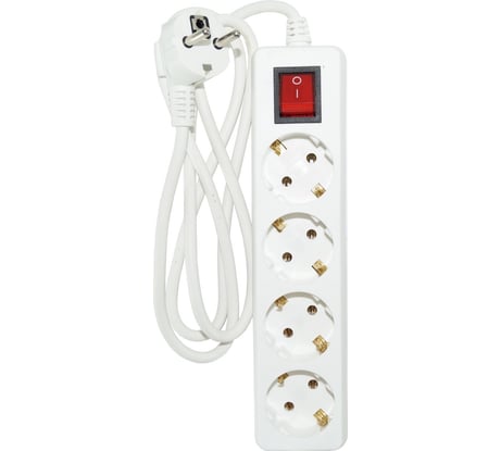 Удлинитель Jilion U-4g-5m-Z-V-c с 4 евророзетками (с/з, с/в) 5 м SIMPLE 9534067