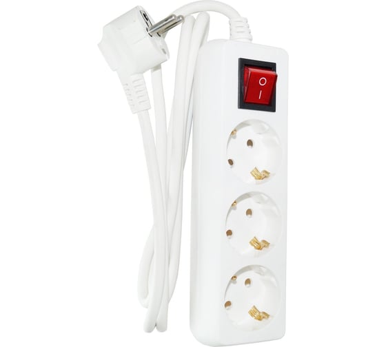 Удлинитель Jilion U-3g-5m-Z-V-c с 3 евророзетками (с/з, с/в) 5 м SIMPLE 9534062