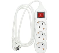 Удлинитель Jilion U-3g-1.5m-Z-V с 3 евророзетками (с/з, с/в) 1.5 м 9534160