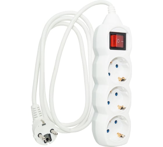Удлинитель Jilion U-3g-1.5m-Z-V с 3 евророзетками (с/з, с/в) 1.5 м 9534160