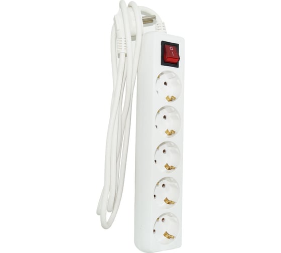 Удлинитель Jilion U-5g-5m-Z-V-c с 5 евророзетками (с/з, с/в) 5 м SIMPLE 9534072