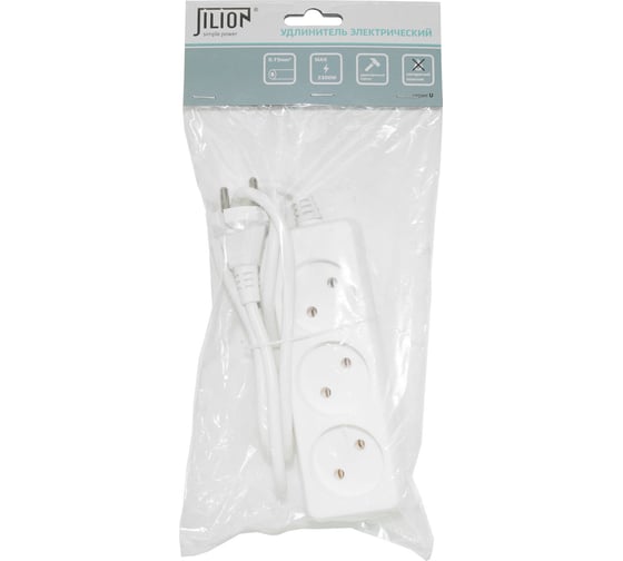 Удлинитель Jilion U-3g-7m-c с 3 евророзетками (б/з) 7м SIMPLE 9534029