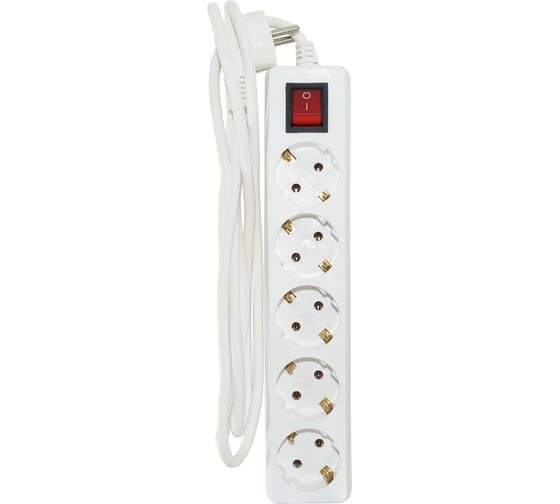 Удлинитель Jilion U-5g-3m-Z-V-c с 5 евророзетками (с/з, с/в) 3 м SIMPLE 9534071