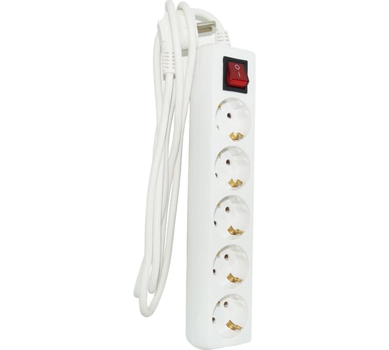 Удлинитель Jilion U-5g-3m-Z-V-c с 5 евророзетками (с/з, с/в) 3 м SIMPLE 9534071