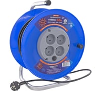 Силовой удлинитель Very на катушке, 4 розетки, ПВС 2x1,5мм², 16А, 3,5кВт, без заземления, 50м, 50м, 89-0-159