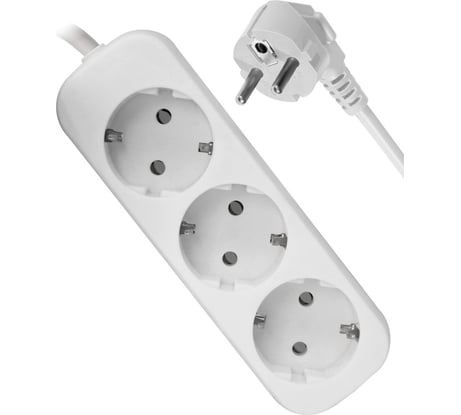 Удлинитель с заземлением Defender E330 3.0 м, 3 розетки 99222