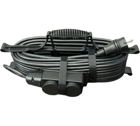 Силовой удлинитель на рамке iTOK без земли, серии iconnect КГтп-ХЛ 2x1,5 мм, 2 гнезда, ip44, гост, 10 м i-CONNECT-SUR-KG-215-2-44-10